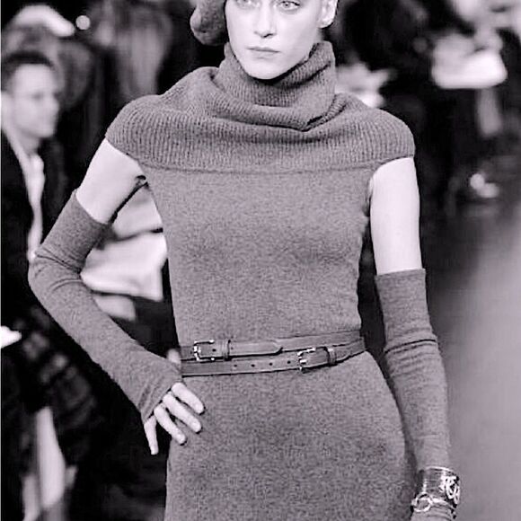 Ralph Lauren *Collection Crystal Monogram Sterling Taupe Alligator Cuff Bracelet - Picture 3 of 17